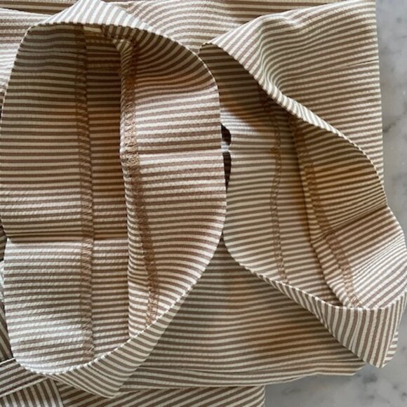 RALPH LAUREN Tan White Seersucker Flat Front Trousers 36x30 - Picture 14 of 16